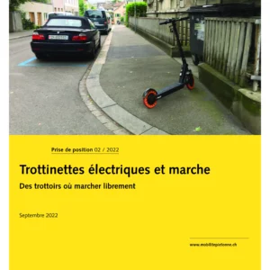 Trottinettes électriques et marche