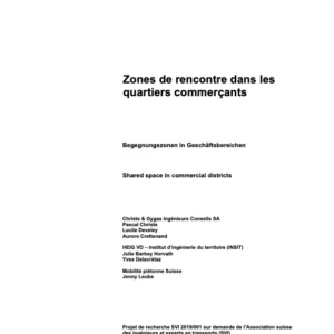 Zones de rencontre dans les quartiers commerçants 2019