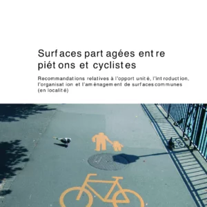 Surfaces partagées entre piétons et cyclistes